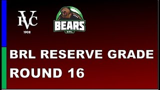 BRL Reserve Grade - Round 16: Valleys Diehards v Pine Rivers Bears