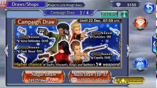 DFFOO: Vincent, Balthier, Sazh, and King Campaign Gear Draw[December 2018]