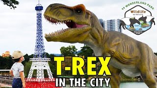 T-Rex Encounter in 99 Wonderland Park Wild Life In The City | Lucas' Dinosaur Adventure 2 | RMCO