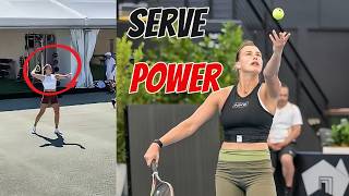 Aryna Sabalenka Intense Training to Increase Serve Power