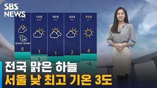 [날씨] 서울 낮 최고 기온 3도…강원 동해안 · 울산 건조경보 / SBS