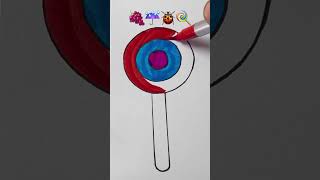 Easy satisfying creative artwork 🍇☔️🐞🍭#art #satisfying #painting #coloring #shorts