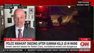 Dan Brunner on CNN International One World with Bianna Golodryga regarding the Maine mass shooting