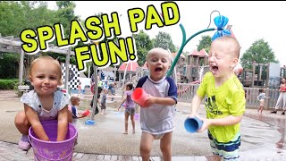 3 Kids 4 & Under | Family Summer Fun | SPLASH PAD With Toddlers!