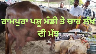 ਰਾਮਪੁਰਾ ਪਸ਼ੂ ਮੰਡੀ 4 ਲੱਖ ਦੀ ਮੱਝ 01/04/23#farming #dairy #trending #dairymilk  #cow