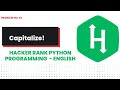 Capitalize!  #24 | Hackerrank | Python Programming | English