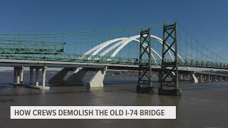 How crews are demolishing the old I-74 bridge