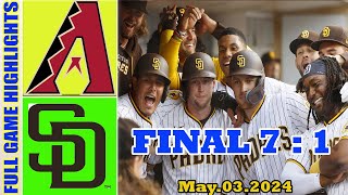 Arizona Diamondbacks vs. San Diego Padres [FULL GAME HIGHLIGHTS] (05/03/24)| MLB