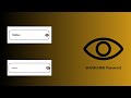How to Show/Hide Password using HTML, CSS, & JavaScript | HTML Forms