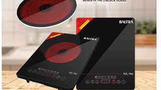 Baltra Feel (Infrared) Induction Cooktop Touch Functions 2000w (All Utensils Usable) (BIC-114).