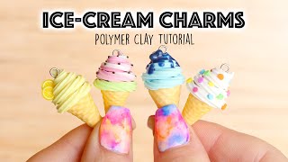 Ice-Cream Waffle Cones│4 in 1 Polymer Clay Tutorial