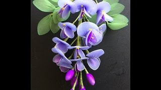 How to make nylon stocking flowers - Wisteria