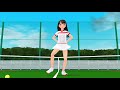 【mmd】テニスウェアのてとらさんで「君色に染まる」背景改修版