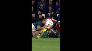 Anthony Watson with a flying finish for Leicester Tigers