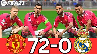 FIFA 23 - RONALDO, MESSI HAALAND, MBAPPE, ALL STARS  - MAN UNITED 72-0 REAL MADRID - PS5 4K