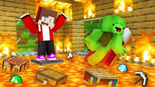 Mikey and JJ House Was Flooded By LAVA in Minecraft (Maizen)