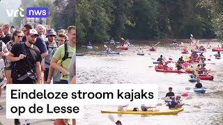 Kajakken op rivier de Lesse lokt heel veel toeristen, worden het er te veel?