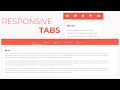 Responsive Tabs using HTML CSS and Javascript | Tabs Filtering | CSS Tabs