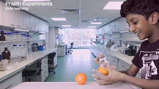 Prajith Experiments| Falling Orange|மேலிருந்து விழும் ஆரஞ்சு|Science Experiments for Kids #WithMe