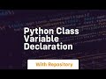python class variable declaration