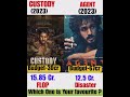 Custody vs AGENT Movie Comparison 💥💥❤️ Budget box-office #shorts #agent #custody #movie