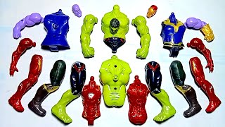 AVENGERS ASSEMBLE TOYS MARVEL'S,~HULK SEMESH, IRONMAN, THANOS