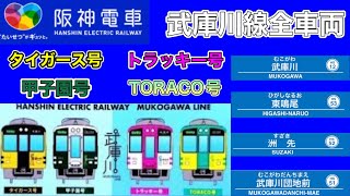 阪神電車　武庫川線　甲子園号　タイガース号　トラッキー号　TORACO号　全四編成走行シーン