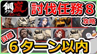 【メタスト】討伐任務８攻略　遠い川の向こう　6ターン以内クリアルートと戦い方【鋼嵐-メタルストーム】