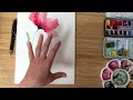 watercolor for beginners paint this to easy start with watercolor poppy flower step by step