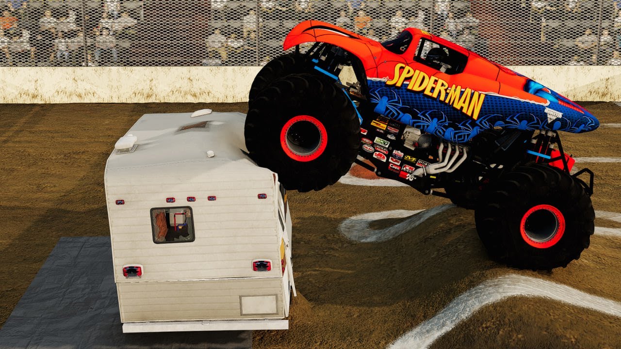 Crashes And Jumps 15 I Beamng Drive Monster Jam Youtube