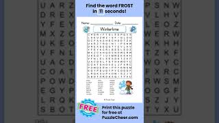Winter Word Search -Find FROST #puzzlegames #quiz #braintest #wordsearch #winter #frost #quiztime