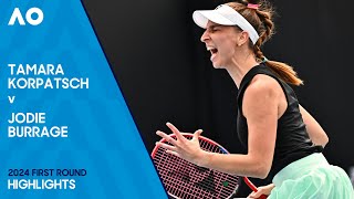 Tamara Korpatsch v Jodie Burrage Highlights | Australian Open 2024 First Round