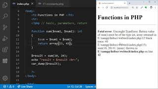 #14 PHP Course - Using Return Statement in Functions