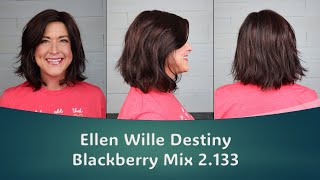 Ellen Wille Destiny in the color Blackberry Mix 2.133 | Low density wig review