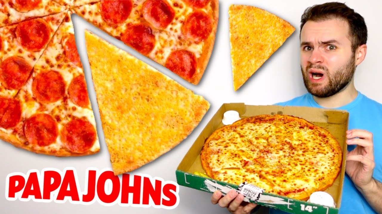 Papa Johns NEW Crispy Parm Pizza REVIEW Deluxe Cheese Parmesan Crust ...