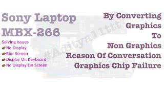 How to fix | make Sony vaio mbx-266 without graphics card