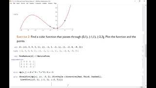 2.1.2 Curve Fitting with Systems of Linear Equations in Mathematica