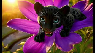 Born from a Blossom. The Tiny Panther's Journey. Exciting Music