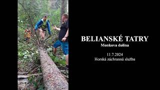 ZÁCHRANA TURISTŮ Monkova dolina BELIANSKÉ TATRY