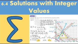 6.4 Solutions with integer values (DECISION 1 - Chapter 6: Linear programming)