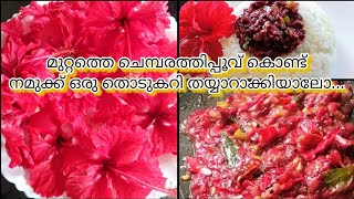 അമ്മമ്മ സ്പെഷ്യൽ ചെമ്പരത്തിപൂവ് തൊടുകറി.. 🌺🌺