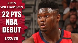 Zion Williamson scores 17 straight in electric 22-point Pelicans debut | 2019-20 NBA Highlights