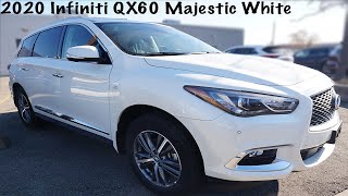 2020 Infiniti QX60 Majestic White Exterior and Interior Walkaround