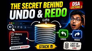 DSA Lecture 2: The Secret Behind Undo, Redo & Browser History (Stacks)