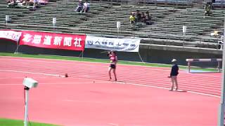 20180708　　第31回　南部忠平記念陸上　女子やり投げ　北口榛花 6回目　52ｍ86