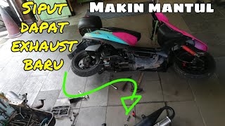 V100 Tukar & cat exhaust Uturn  - pikup makin mantul