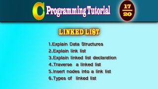 C Programming Tutorial DAY 17 | Linked List | Codedeveloper