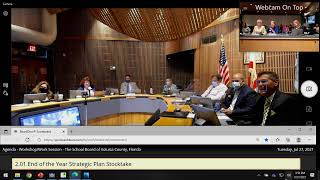 Volusia County School Board Workshop 7-27-2021