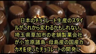 【ニュース】国産カカオを使ったチョコレートの開発に成功、東京・小笠原諸島で栽培