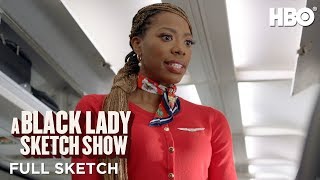 A Black Lady Sketch Show | Chris and Lachel: Exit Row ( Sketch) | HBO
